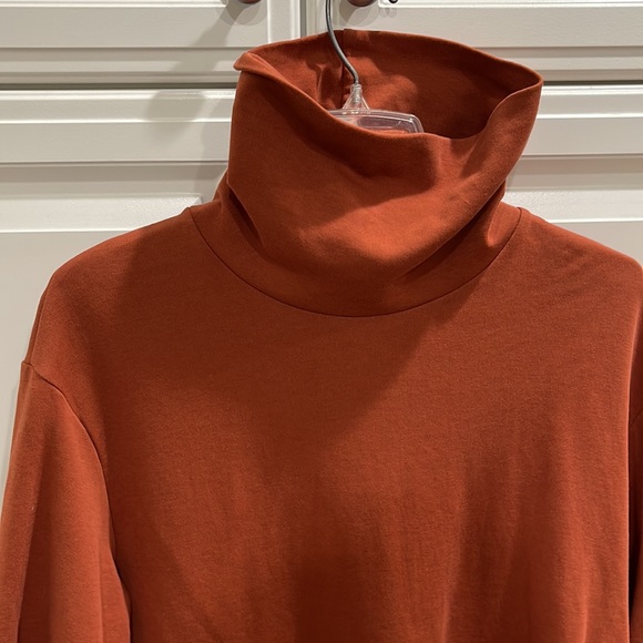 Zara turtleneck burnt orange dress size L - Picture 6 of 9